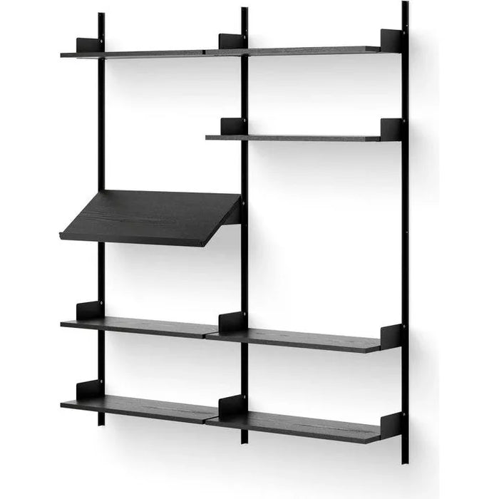 Photo of New Works Living Shelf - Hylde - New Works Living Shelf - Black Ash / Black - H190 X W163.5 X D30.5 Cm
