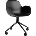 Thumbnail photo of Form Armchair Swivel 4w Alu - Kontorstol - Black / Black Aluminum - H79 X W56 X D52 X Sh44 Cm