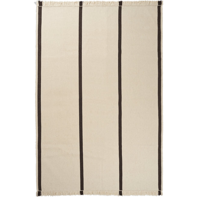 Photo of Calm Kelim Tæppe - Gulvtæppe - 200 X 300 - Off-white/coffee - W300 X D1 X H200 Cm