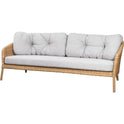 Ocean Large 3-pers. Sofa - Havesofa - Frame: Cane-line Soft Rope, Dark Grey / Cushion: