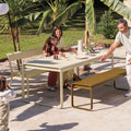 Bellevie Bench With Backrest - Cactus - Garden Benches - Pagnon & Pelhaître - Green - Metal