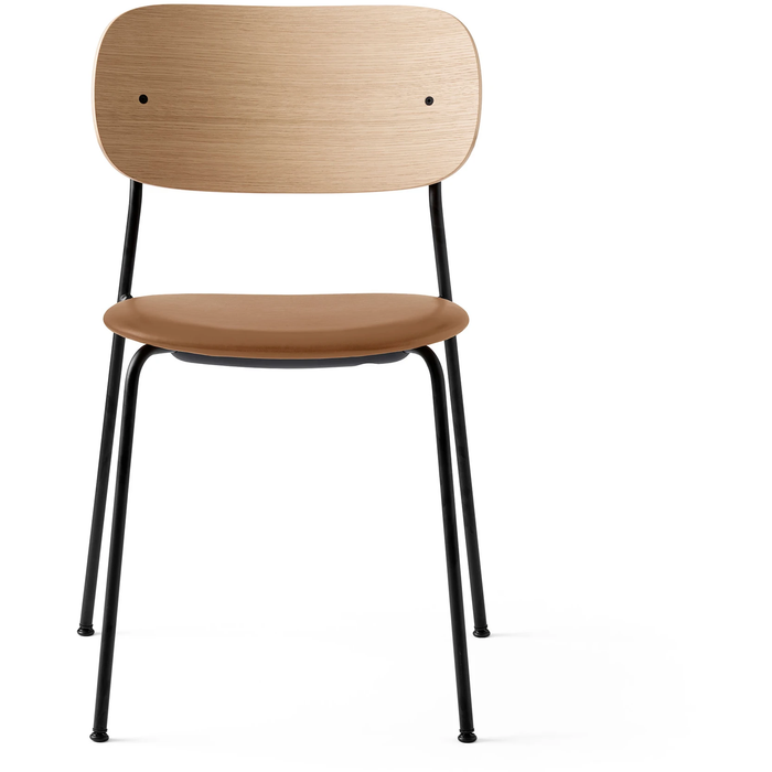 Photo of Co Chair Black Steel Base Natural Oak, Leather Dakar 0250 - Matstolar - Norm Architects - Träfärgad - Läder/metall/trä