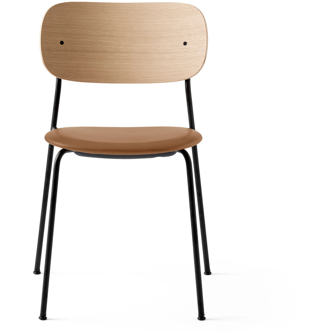 Photo of Co Chair Black Steel Base Natural Oak, Leather Dakar 0250 - Matstolar - Norm Architects - Träfärgad - Läder/metall/trä
