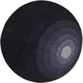 Thumbnail photo of Luna Rug Ø120, Grey, 100% New Zealand Wool, Hand Tufted - Mönstrade Mattor - Verner Panton - Grå