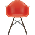Eames Plastic Armchair Daw - 03 Poppy Red - Dark Maple - Matstolar - Charles & Ray Eames - Röd - Metall/trä/plast