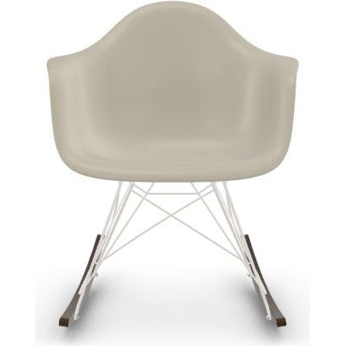 Eames Plastic Armchair Rar - 11 Pebble - White Base - Dark Maple - Matstolar - Charles & Ray Eames - Vit - Metall/trä/plast