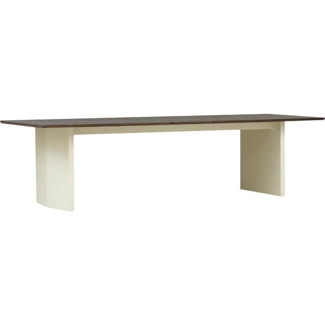 Photo of Panel Table 90 X 300 Cm Cream Dark Brown - Matbord - Simon Legald - Brun - Metall/trä
