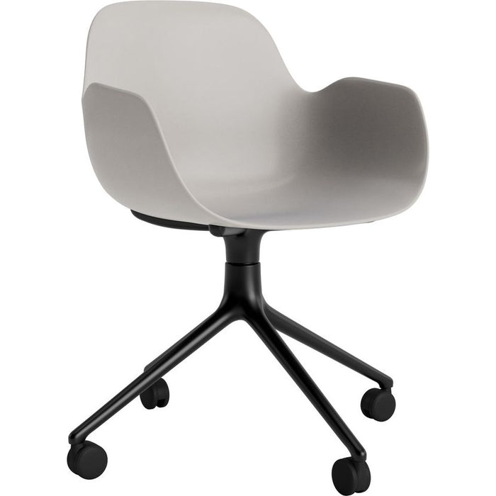 Photo of Form Armchair Swivel 4w Alu - Black Aluminum