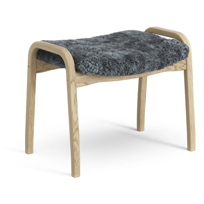 Photo of Lamini Children's Foot Stool Laquered Oak/sheep Skin