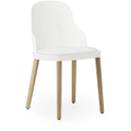 Thumbnail photo of Allez Stol Polstret Canvas Eg - Spisebordsstol - Hvid - H: 79 X L: 45 X D: 50 X Sh: 45,5 Cm
