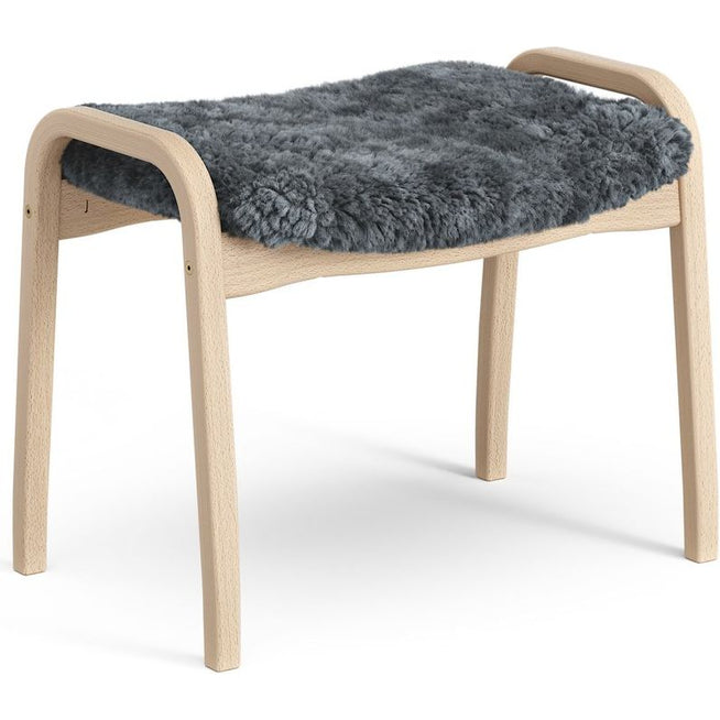 Photo of Lamini Children's Foot Stool Laquered Beech/sheep Skin