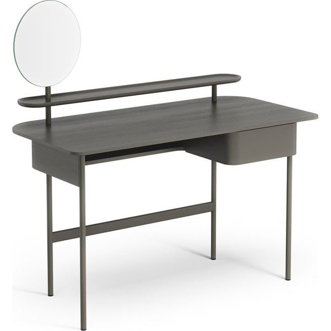 Photo of Luna Desk With Drawer, Shelf And Mirror Oak