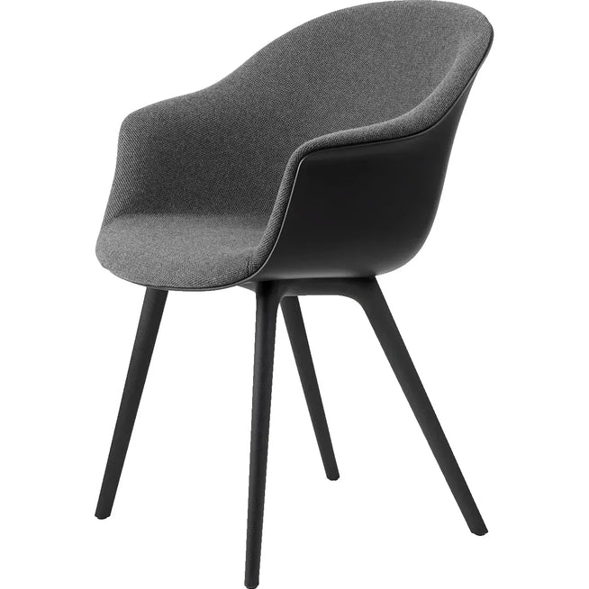 Photo of Bat Dining Chair - Upholstered Front - Plastic Base