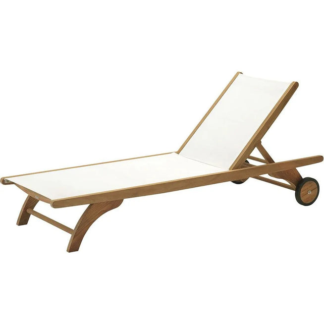 Photo of Columbus Sunbed White - Sun loungers - Wood