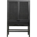 Thumbnail photo of Wicker Teak Cabinet with Webbing - Black