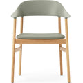 Thumbnail photo of Herit Armchair Upholstery Oak Spectrum Leather Dusty Green - Dining chairs - Simon Legald - Green - Leather/wood/plastic