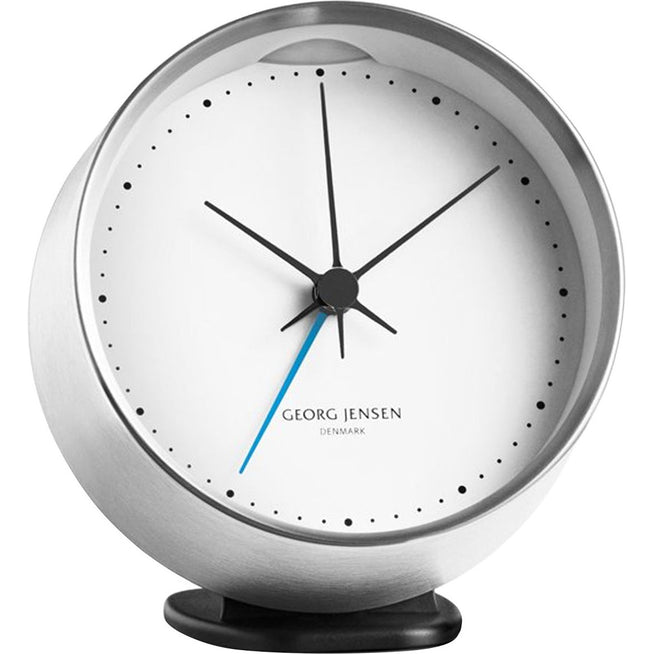 Photo of Henning Koppel Alarm Clock - Steel/White - Clocks - Henning Koppel - Silver