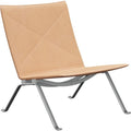 Thumbnail photo of Pk22, Leather, Natural - Armchairs - Poul Kjærholm - Brown - Leather/metal