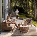 Thumbnail photo of Sense 3-seater Sofa Inkl. Hyndesæt - Havesofa - Natural, Cane-line Weave / Taupe Cane-line Airtouch - W220 X D75 X H72 X Sh42 Cm
