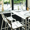 Luxembourg Bar Chair Cotton White 01 - Barstolar & Barpallar - Frédéric Sofia - Vit - Metall