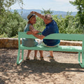 Bellevie Bench With Backrest - Cactus - Garden Benches - Pagnon & Pelhaître - Green - Metal