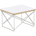Occasional Table Ltr Top White Underframe Chrome - Small Table & Side Table - Charles & Ray Eames - White - Metal/Wood