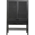 Thumbnail photo of Wicker Teak Cabinet with Webbing - Black
