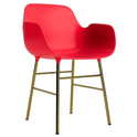 Form Armchair Steel - Spisebordsstol - Brass /