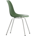 Eames Plastic Chair Dsx - 48 Forest - Chrome Base - Matstolar - Charles & Ray Eames - Grön - Metall/plast