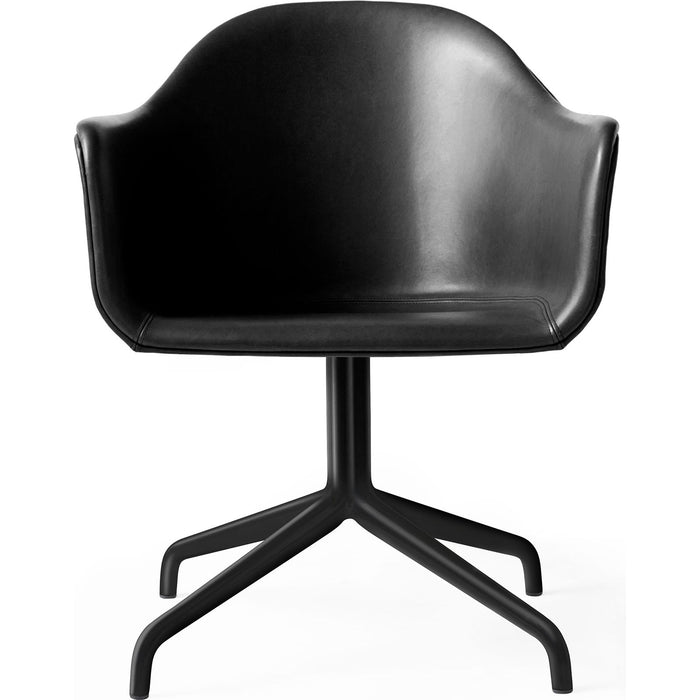 Photo of Harbour Swivel Chair Black Aluminium Shell Leather Dakar 0842 - Office Chairs