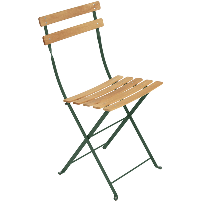 Photo of Bistro Natural Chair, Cedar Green - Garden chairs - Green - Metal/wood