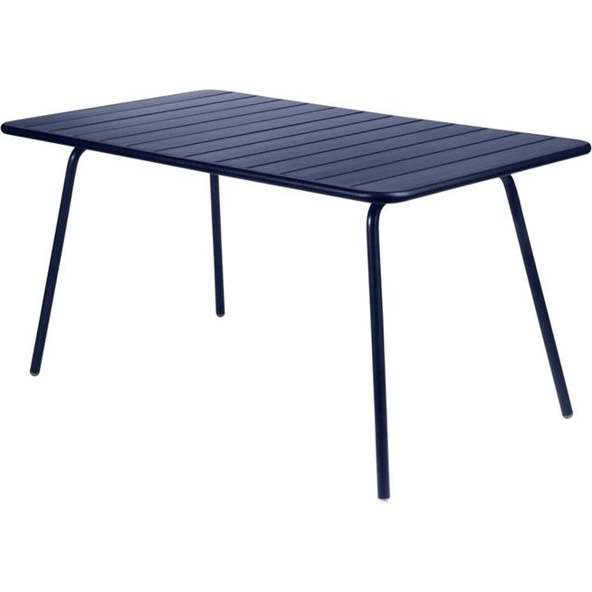 Photo of Luxembourg Table 207 x 100, Deep Blue - Outdoor Dining Table - Frédéric Sofia - Blue - Metal