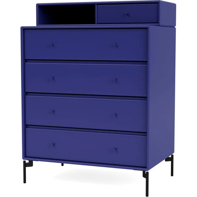 Photo of Keep Chest Of Drawers - Monarch / Black Legs - Chest of Drawers - Peter J. Lassen - Blue - Wood
