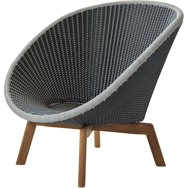 Photo of Peacock Swivel Armchair Dark Grey, Aluminium Legs