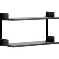 Thumbnail photo of Wall Shelf - 46 - Black Ash / Black - H46 X W83.5 X D30.5 Cm