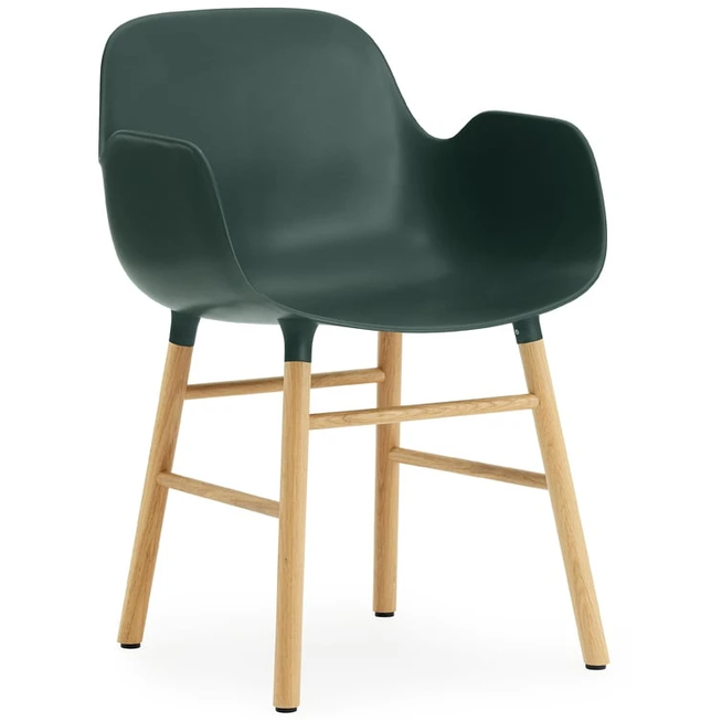 Photo of Form Armchair Green, Oak Legs