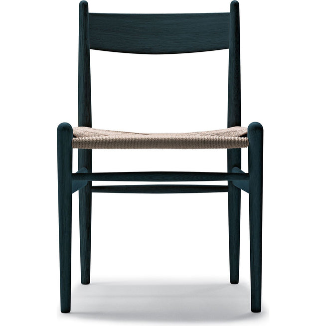 Photo of Ch36 Chair Black lacquered-natural wicker
