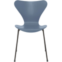 3107 Seven, Coloured Ash, Venetian Red, Underframe Warm Graphite - Dining chairs - Arne Jacobsen - Red - Metal/wood