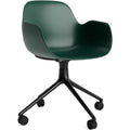 Thumbnail photo of Form Armchair Swivel 4w Alu - Kontorstol - Green / Black Aluminum - H79 X W56 X D52 X Sh44 Cm