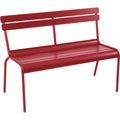 Thumbnail photo of Luxembourg Bench With Backrest Chili 43 - Garden Benches - Frédéric Sofia - Red - Metal