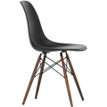 Eames Plastic Chair Dsw - 12 Deep Black - Dark Maple - Matstolar - Charles & Ray Eames - Svart - Metall/trä/plast