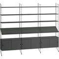 Thumbnail photo of String Floor Headboard 200, Black, 2-pack - Shelving - Nils Strinning - Black - Metal