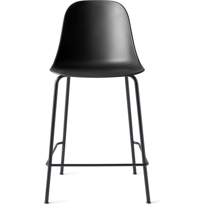 Harbour Counter Chair Black Steel Base Shell Black - Barstolar & Barpallar - Norm Architects - Svart - Metall/syntetiskt/plast