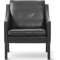 Thumbnail photo of Mogensen Club Chair 2207 By Børge Mogensen - Lænestol - Max 98 Black / Black Lacquered Oak - W69 X D84 X H84 X Sh43 Cm
