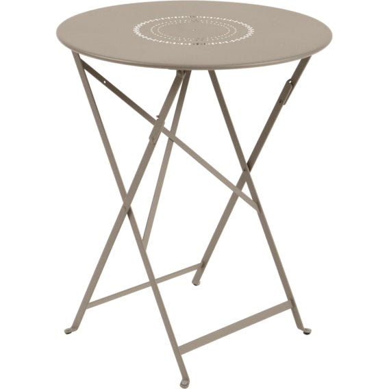 Photo of Floréal Table Ø 60 cm, Nutmeg - Outdoor dining table - Beige - Metal