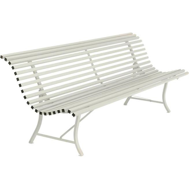 Photo of Louisiane Bench 200 cm Clay Grey A5 - Garden Benches - Green, Grey - Metal