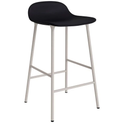 Form Bar Stool 65 Cm Full Upholstery Warm Grey Steel