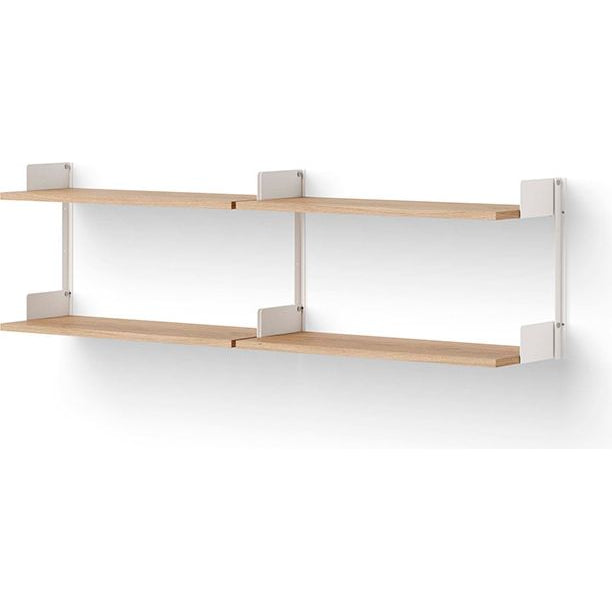 Photo of New Works Chamber Shelf - Reolsystem - Oak / White - H46 X W163.5 X D30.5 Cm