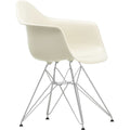 Eames Plastic Armchair Dar - 11 Pebble - Chrome Base - Matstolar - Charles & Ray Eames - Vit - Metall/plast