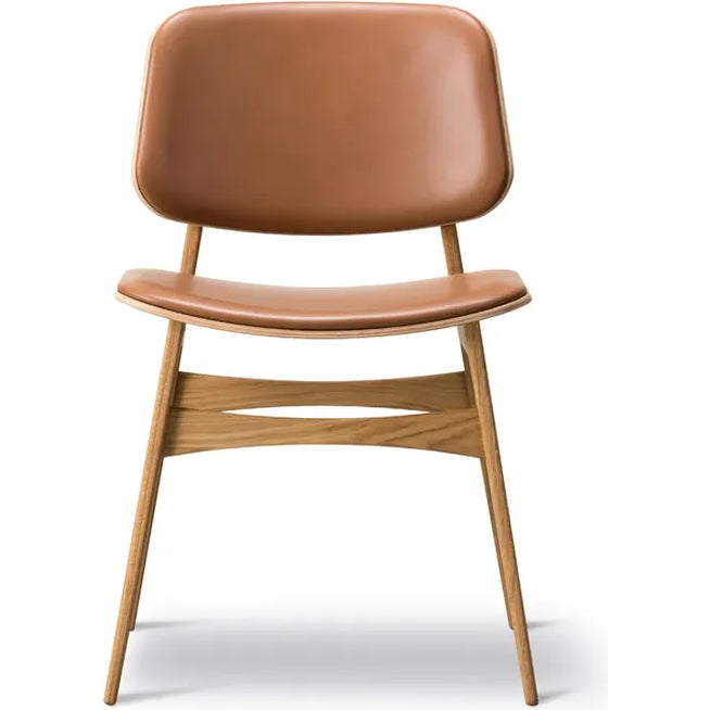 Photo of Søborg 3052 Wood Base Chair - Front Upholstered
